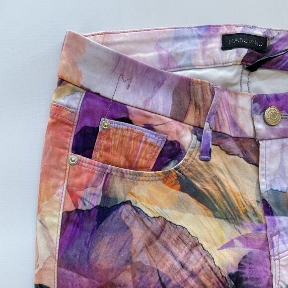 Guess By Marciano The Skinny No. 61 Jeans Colored Floral Print Size 24 - Picture 6 of 12